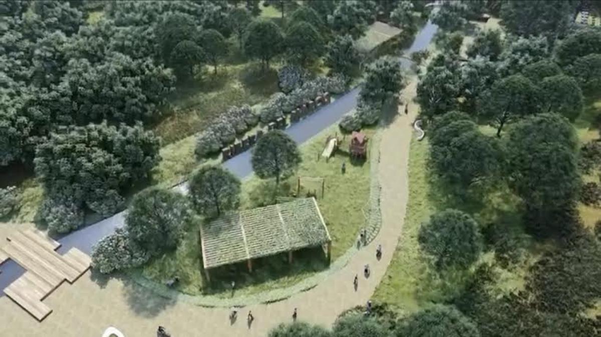 El Gobierno local propone convertirla en un espacio con juegos infantiles, un arroyo y grandes pasarelas