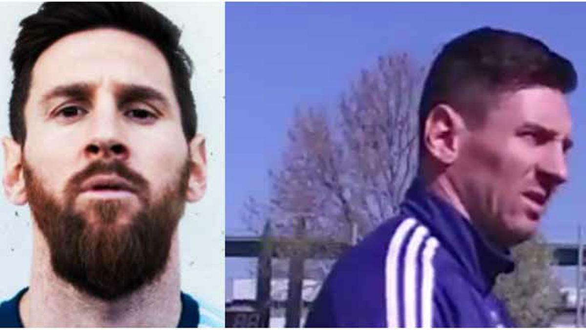 Messi se cambia de look en el último entrenamiento antes de jugar contra Venezuela