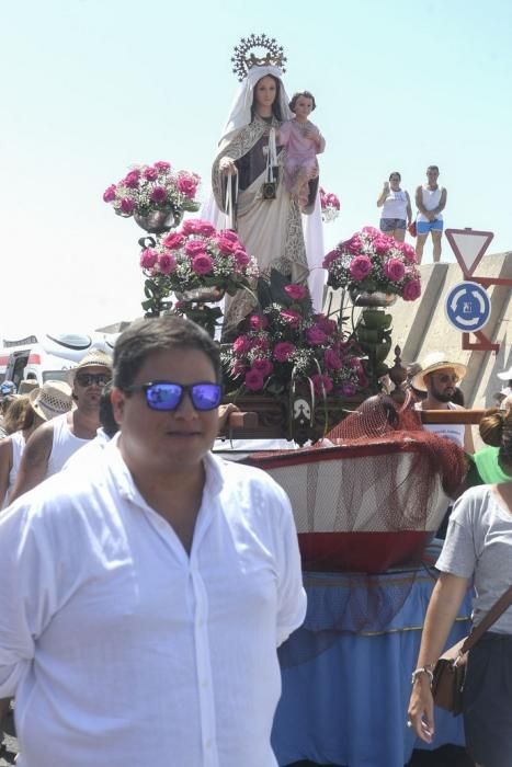 21-07-19 GRAN CANARIA. PUERTO DE ARGUINEGUIN-PUERTO DE MOGAN. MOGAN. Procesión marítima de la Virgen delCarmen desde el Puerto de en Arguineguín hasta el Puerto de Mogán.Fotos: Juan Castro  | 21/07/2019 | Fotógrafo: Juan Carlos Castro