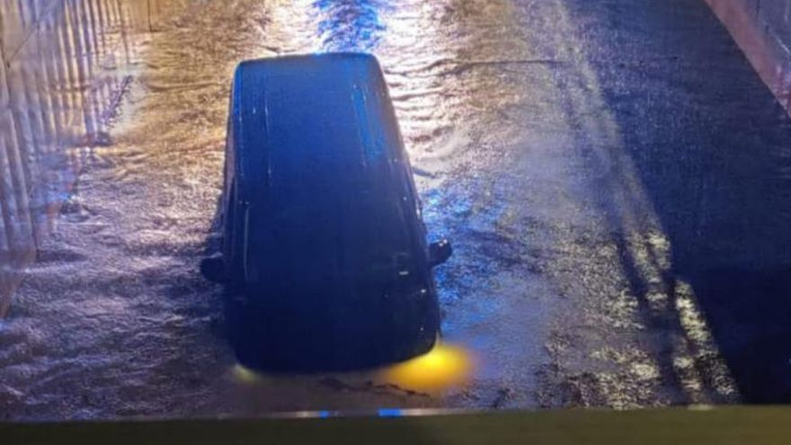 Así descargó la fuerte tromba de agua en Xàtiva