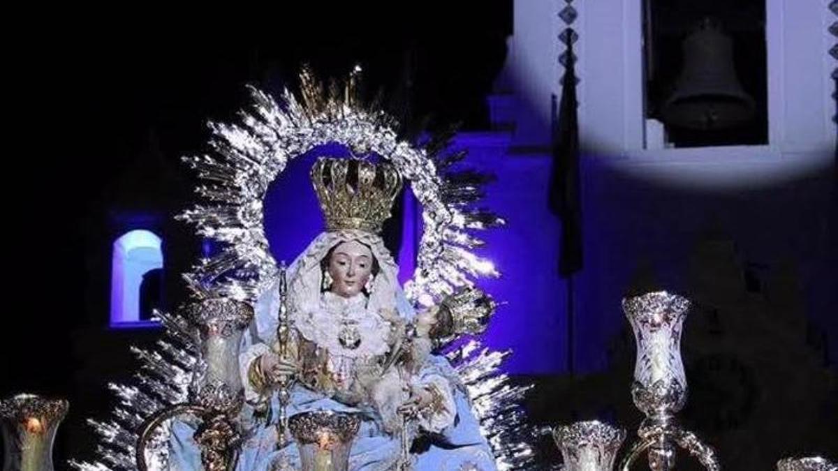 Imagen de la Virgen de la Piedad en una procesión anterior.