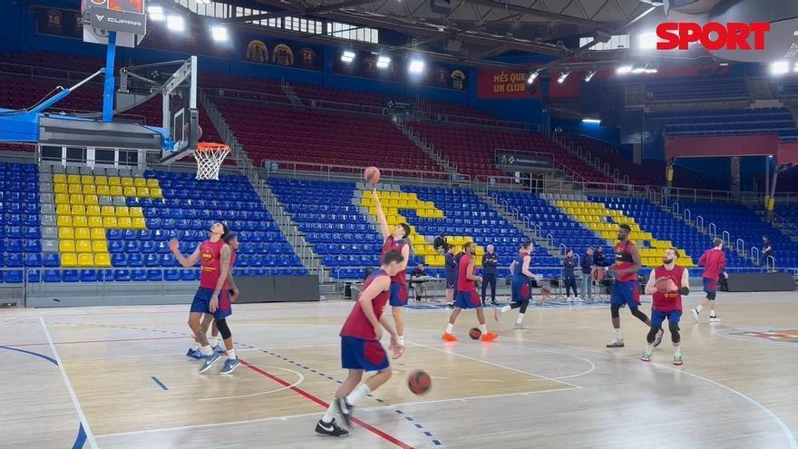El Barça completó la última sesión de entrenamiento antes de medirse al Hapoel Tel Aviv