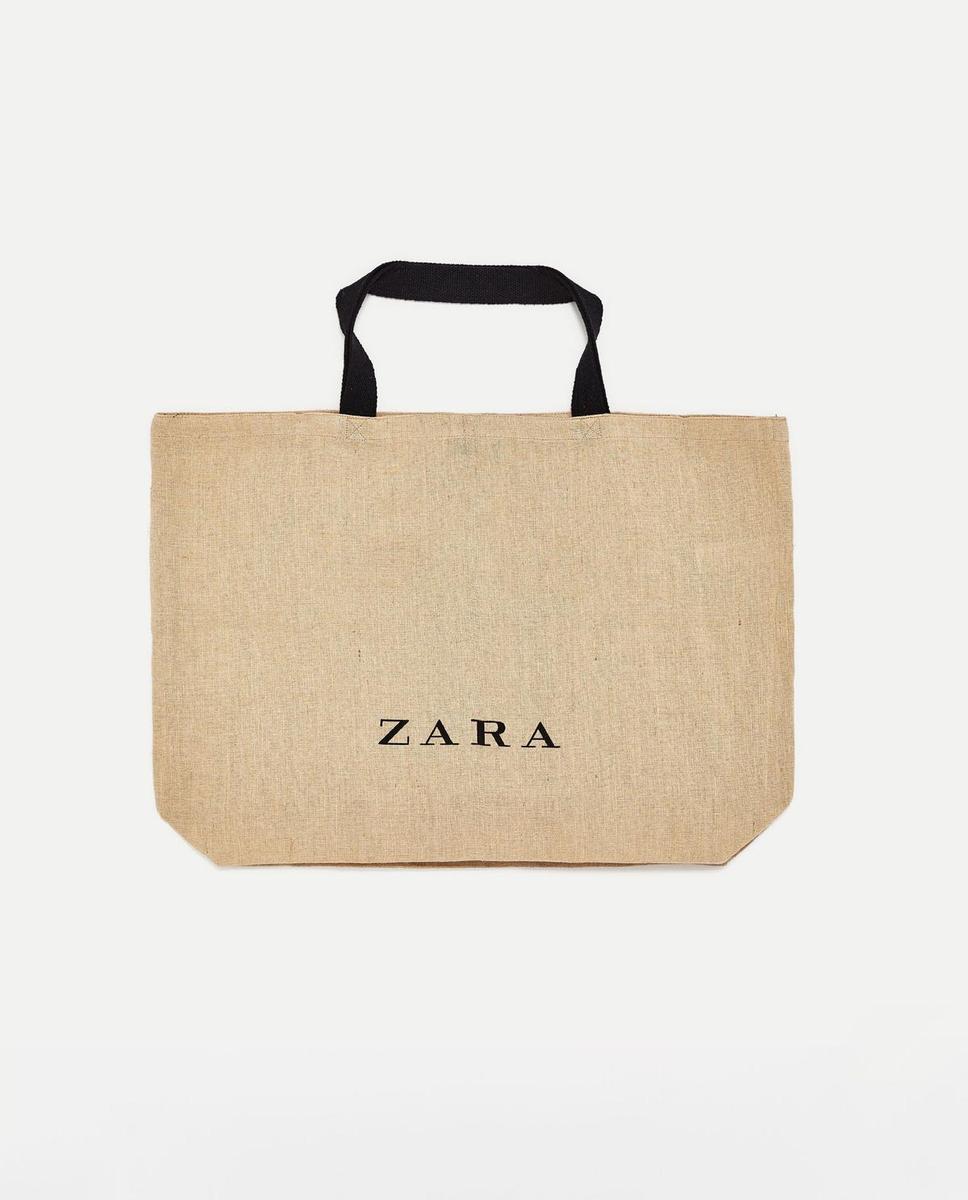 Bolso de Zara realizado en yute