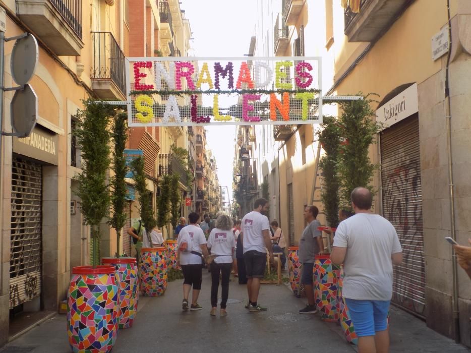 Les enramades de Sallent arriben a Gràcia