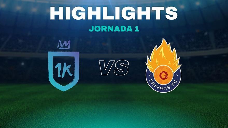 Resumen, goles y highlights del 1K 0 - 0 Saiyans en la jornada 1 de la Queens League