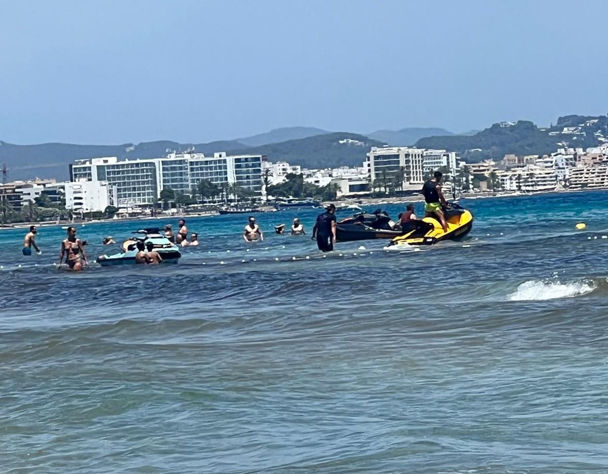 Motos de agua en Platja d'en Bossa