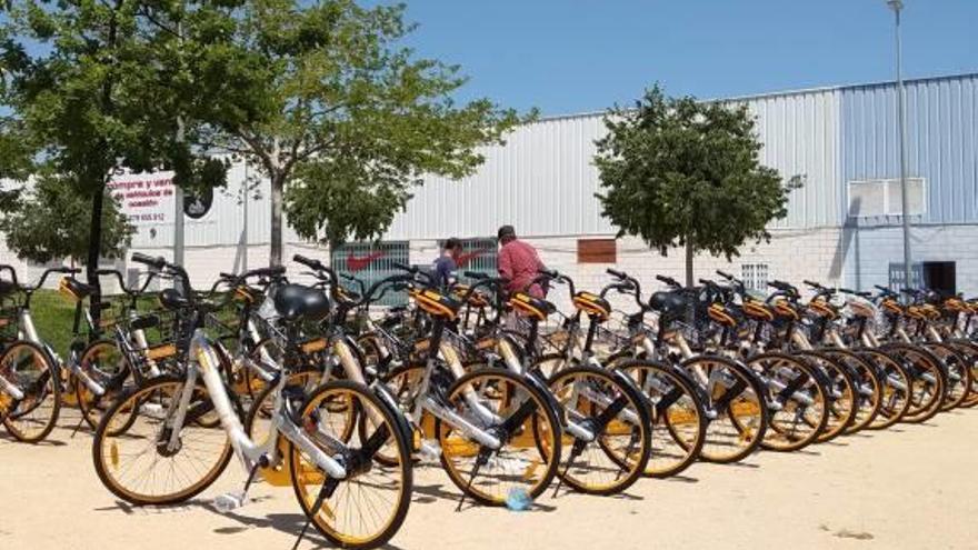 Parque de bicicletas.