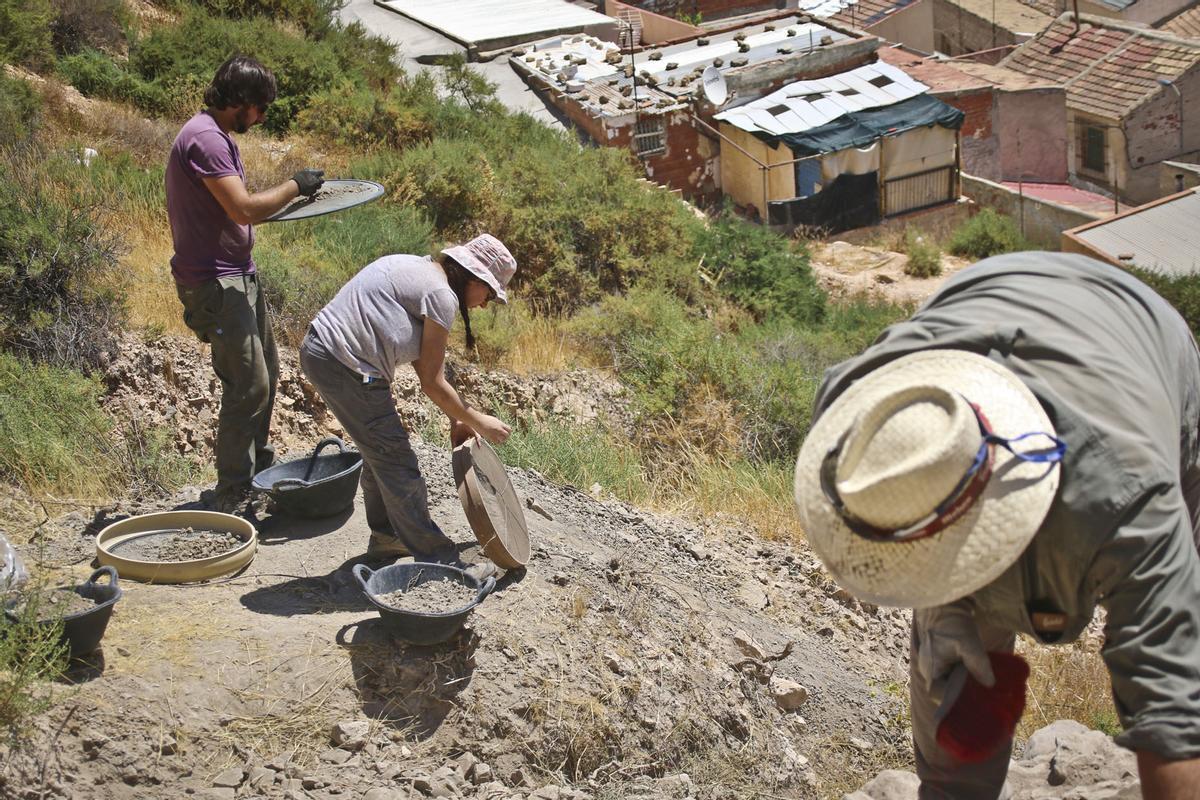 Prospecciones arequeológicas en la ladera de la Sierra de Callosa en 2017 impulsadas por el MARQ