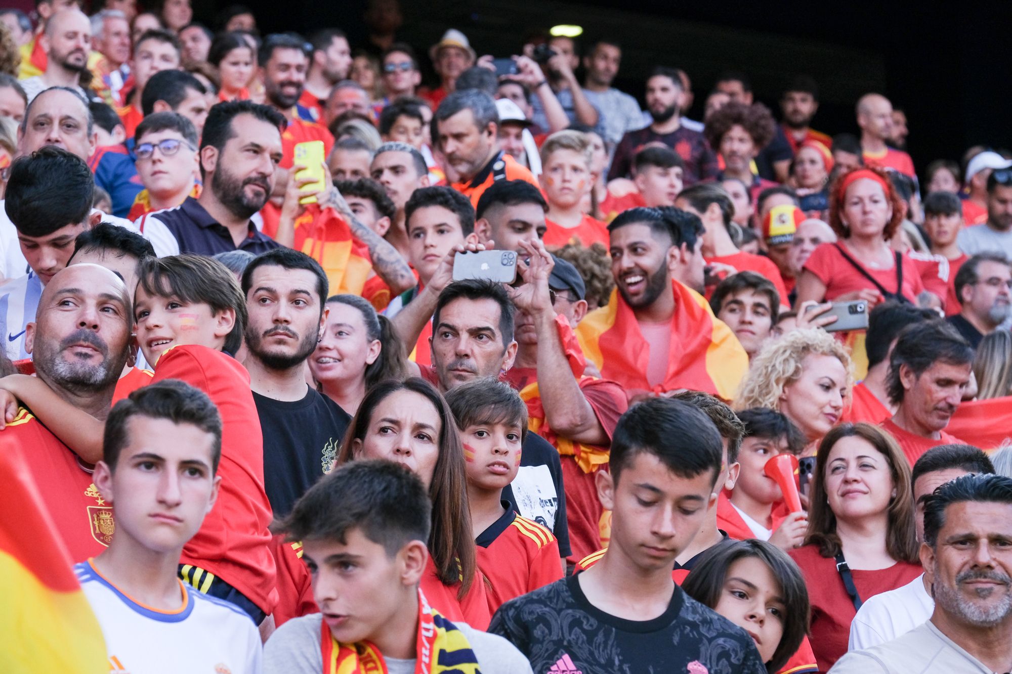 La Rosaleda, volcada con la Selección.