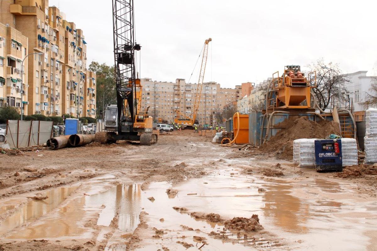 Las obras de la línea 3 del Metro de Sevilla en Pino Montano en el primer mes de 2026