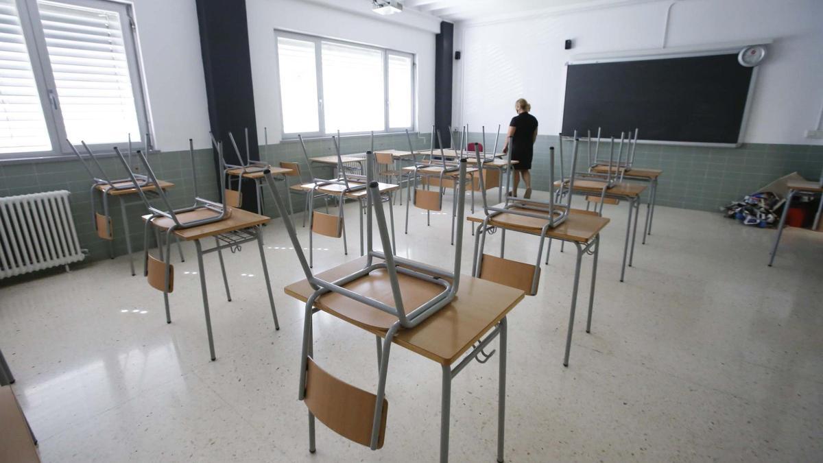 Aula en un instituto de Alicante.