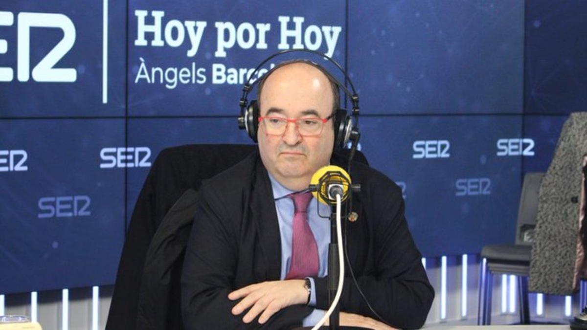 Miquel Iceta, durante la entrevista en el programa 'Hoy por Hoy' de la SER.