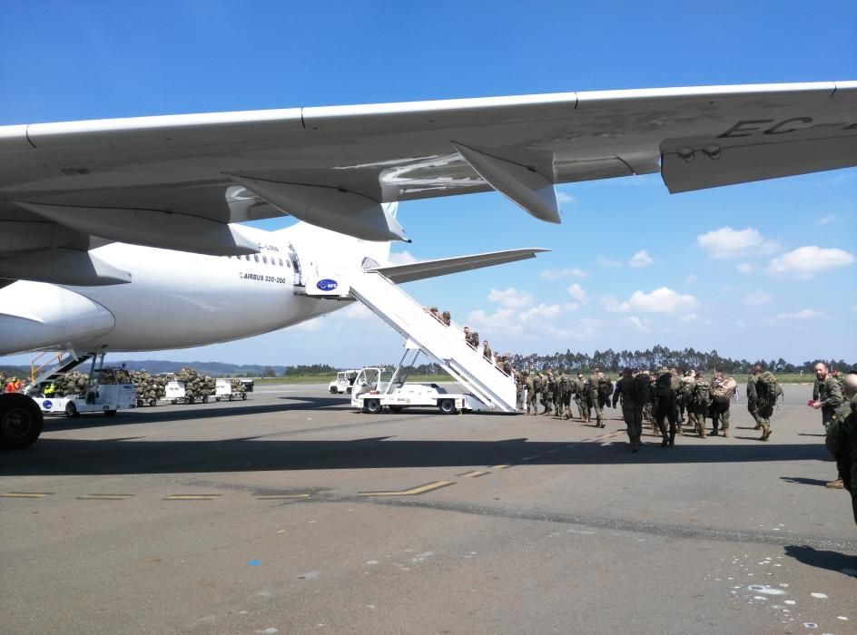 Salida de militares hacia Polonia desde Galicia