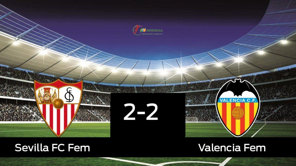 El Sevilla y el Valencia Femenino sólo sumaron un punto (2-2)