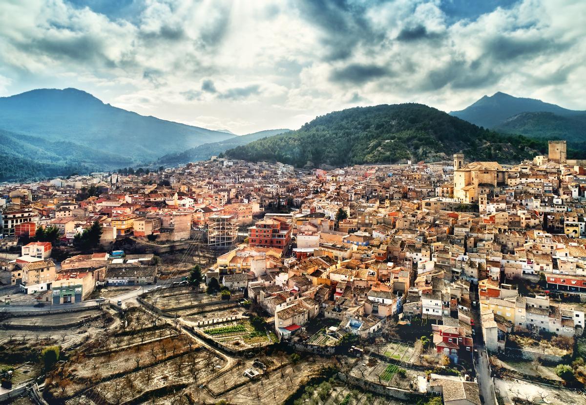 Vista aérea de la ciudad de Moratalla