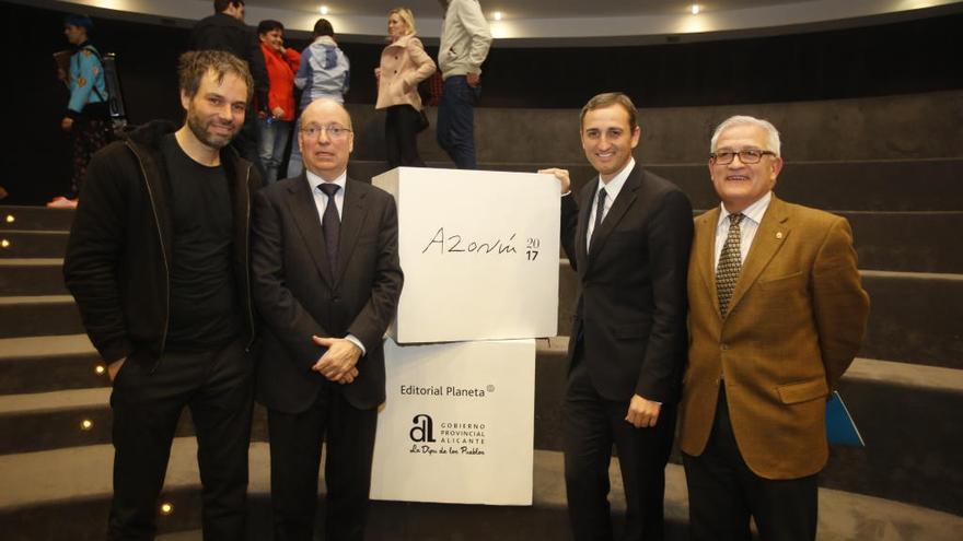 Josep Vicent, Carlos Creuheras, César Sánchez y César Augustio Asencio, en la presentación del Premio Azorín