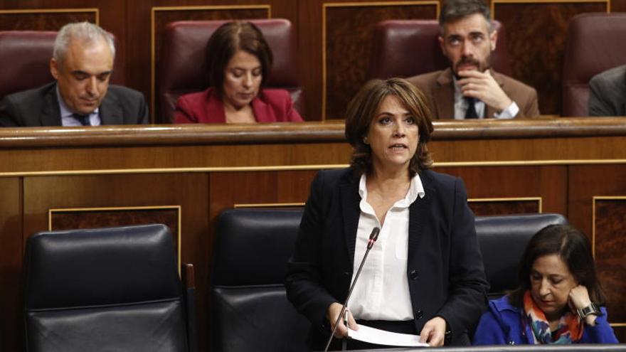 La ministra Dolores Delgado en el Congreso.