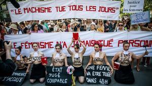 Protesta de activistas de Femen en París, el 6 de julio del año pasado.