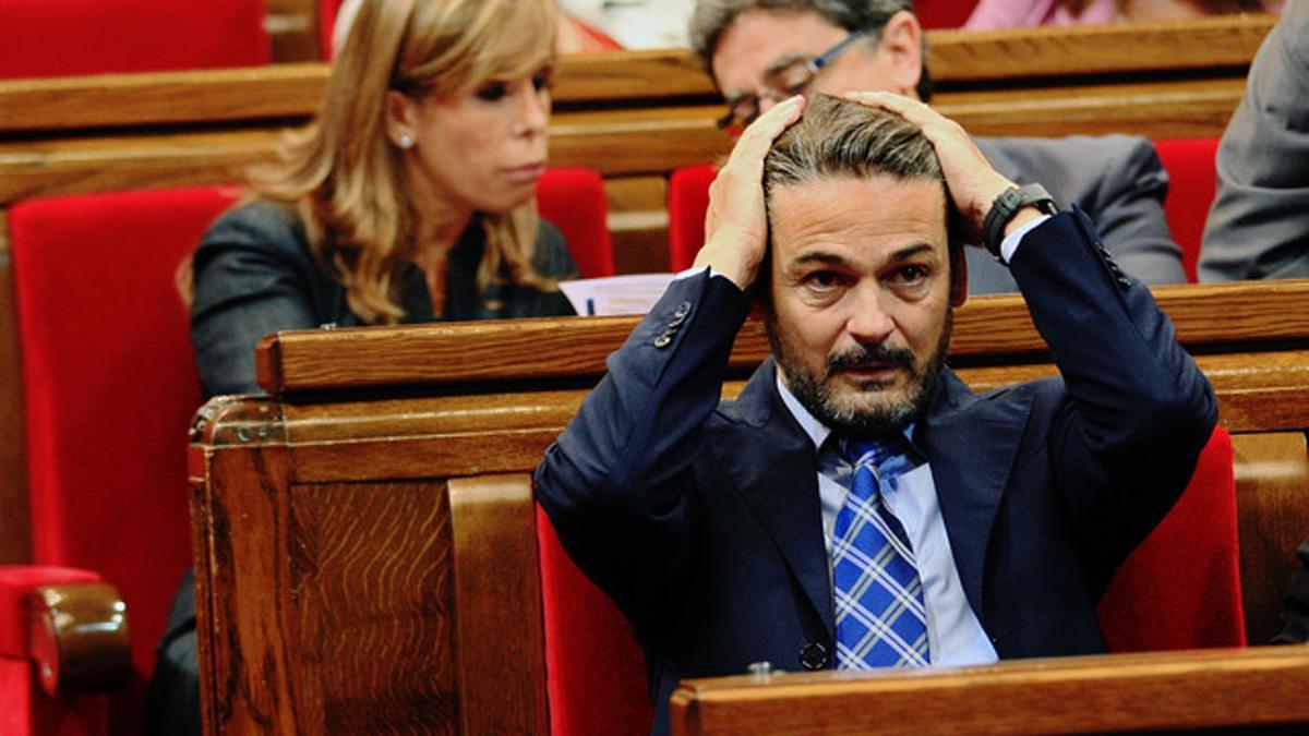 Oriol Pujol, el pasado día 25, en el Parlament.