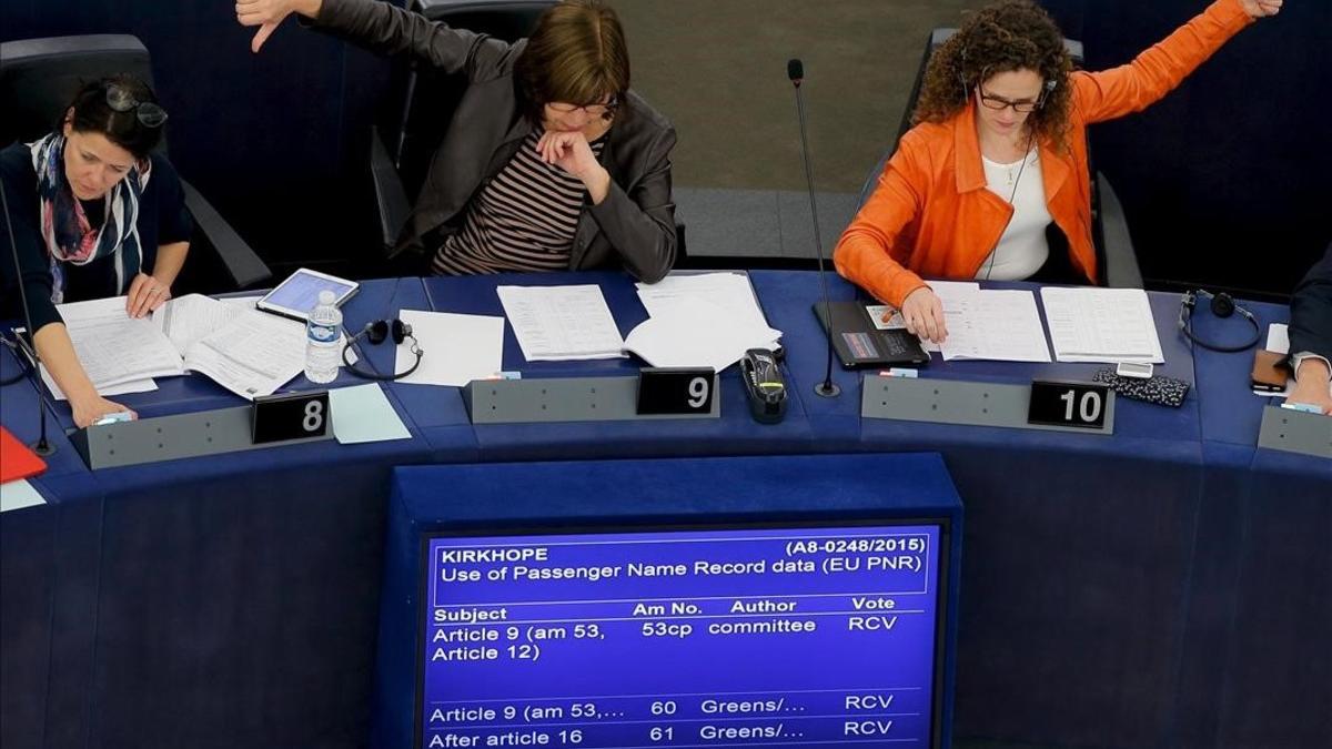 Votación en el Parlamento Europeo.