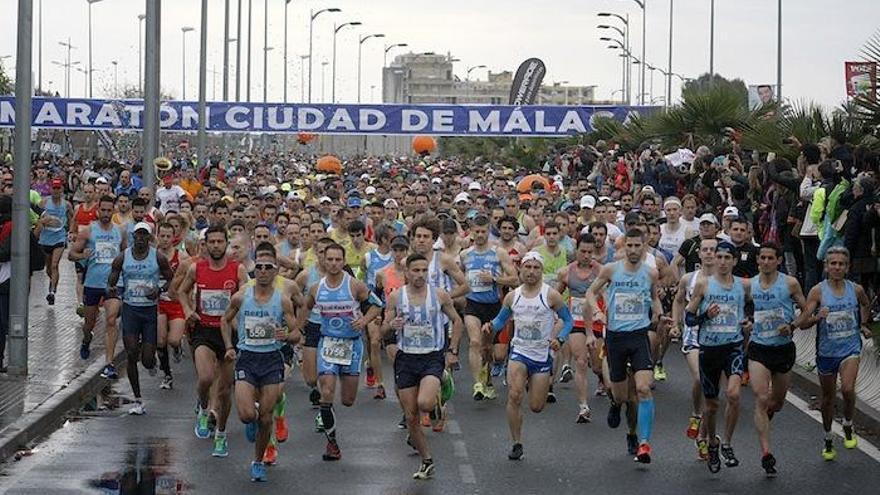 Imagen del arranque de la pasada edición de la Media Maratón Ciudad de Málaga.