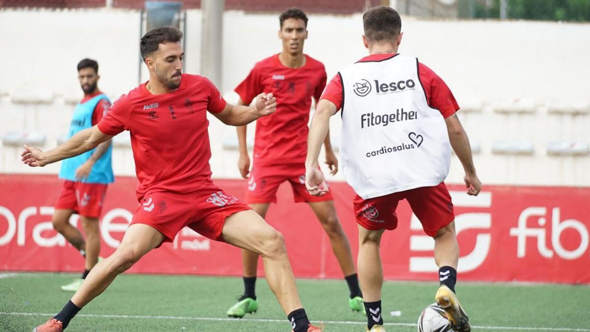 El Real Murcia, preparando el encuentro de esta jornada.  | PRENSA REAL MURCIA