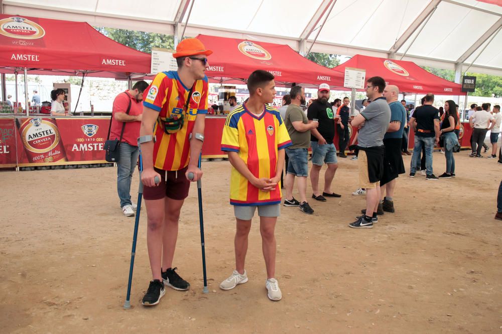 Fan zone del Valencia CF en el viejo cauce del río