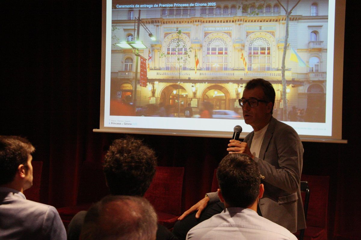 El director de la Fundació Princesa de Girona, Salvador Tusqué, durant la roda de premsa per la presentació dels actes pels Premis Princesa de Girona 2025