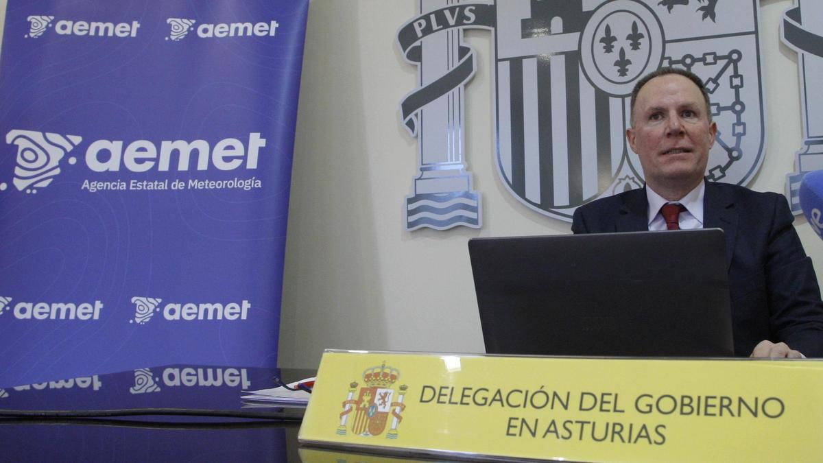 Ángel Gómez, durante su balance, en Oviedo.