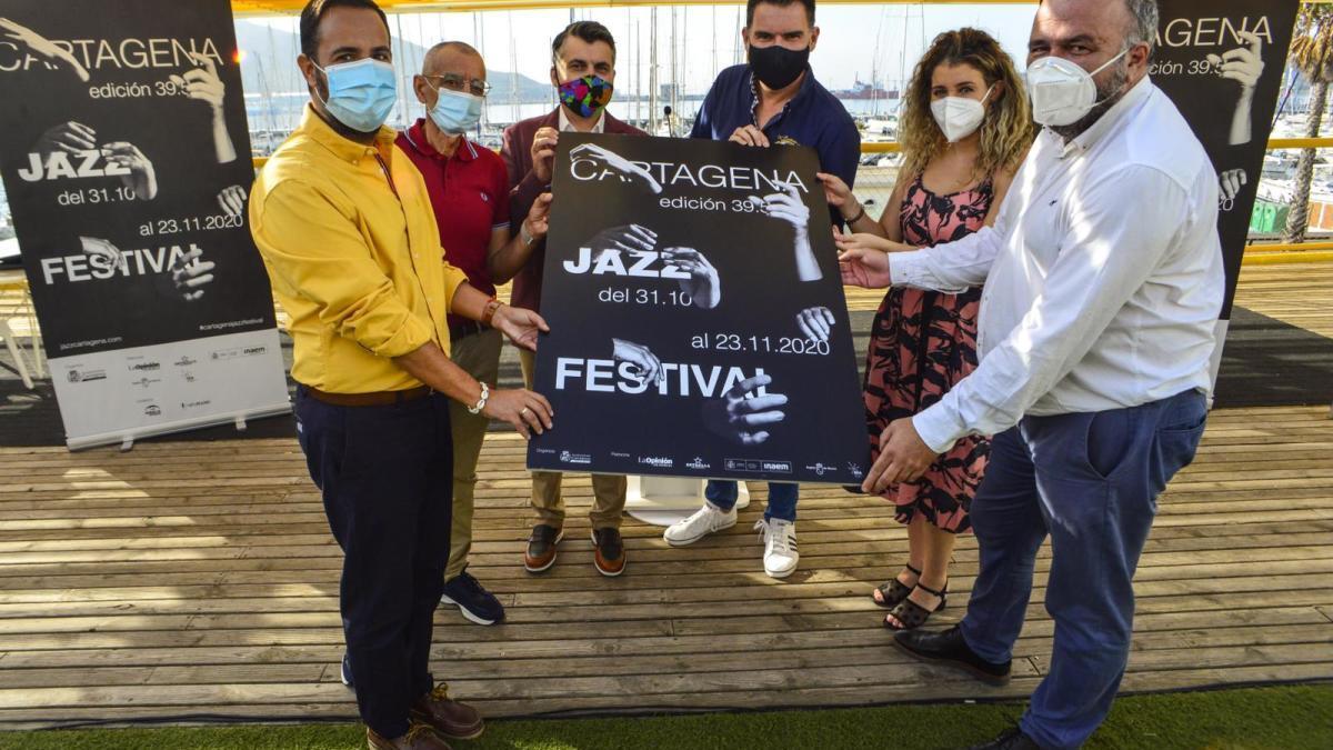 Presentación de la edición 39.5 del Cartagena Jazz Festival, esta mañana.