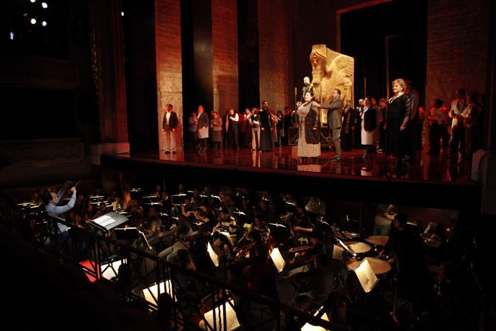 Ensayo general de la ópera Nabucco en Gijón