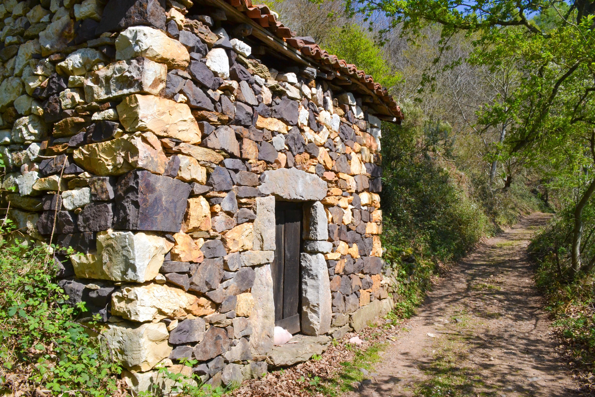 Cabaña al borde del camino que lleva a su finca en Pando.