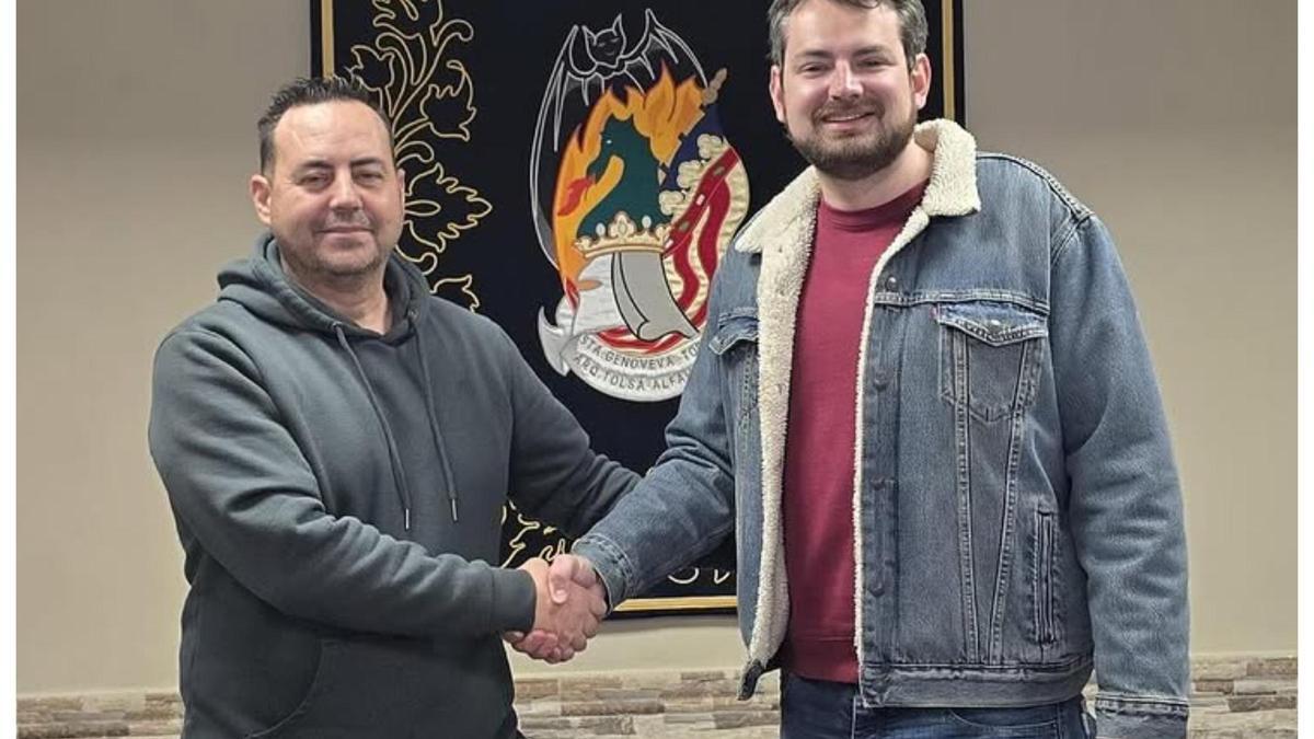 Oscar Dols y el presidente de La Nova, Luis Frejo