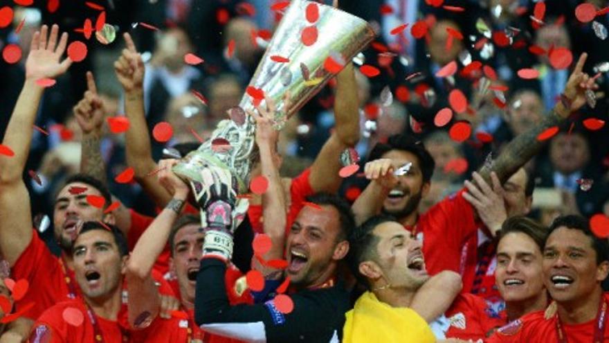 El Sevilla celebra por todo lo alto su cuarta Europa League