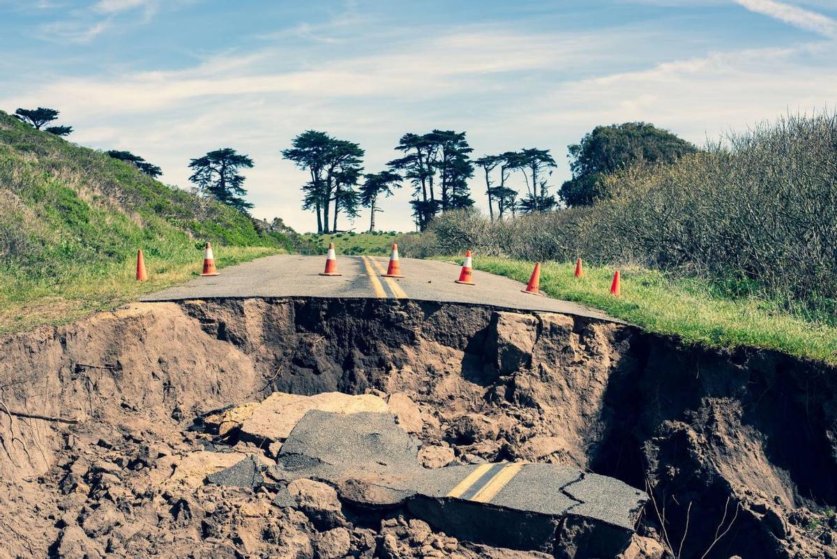 Ejemplo de subsidiencia del terreno