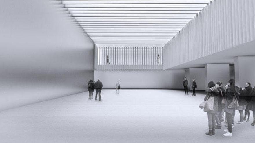 Recreación virtual del futuro Centro Pompidou.