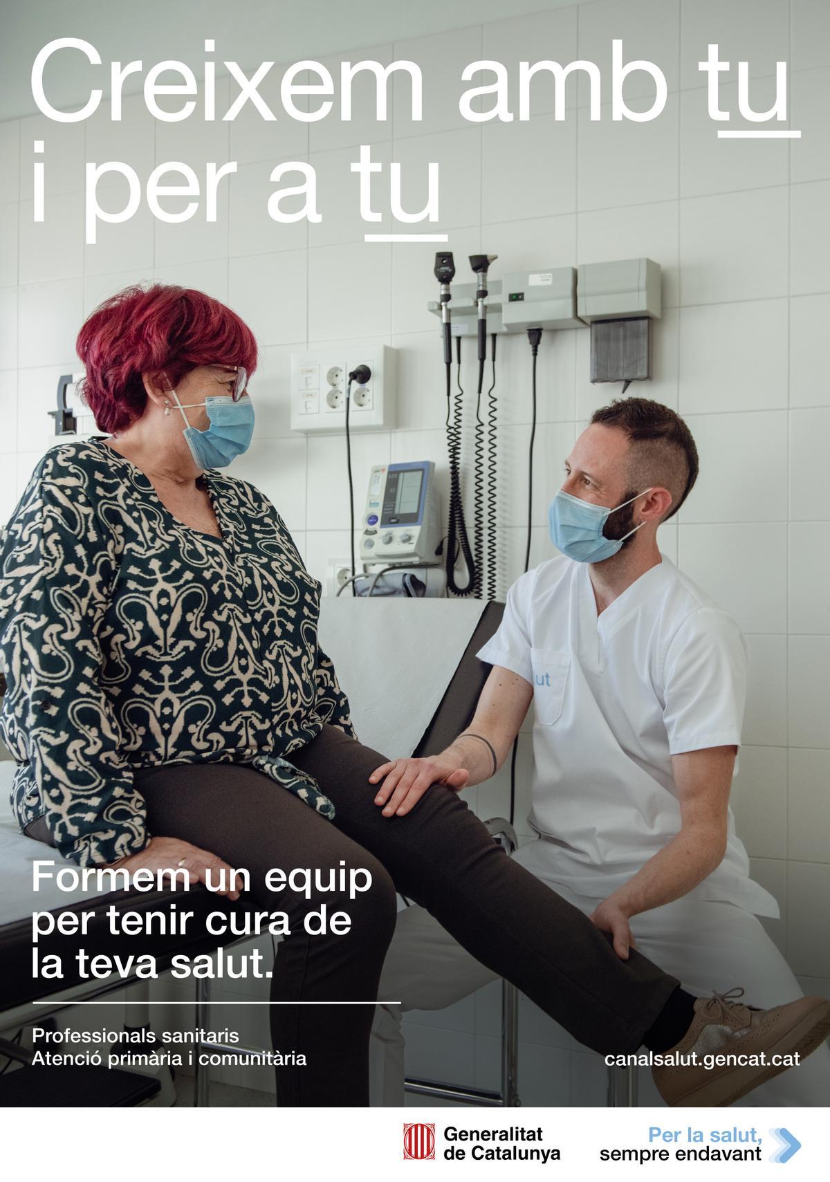 &quot;Creixem amb tu i per a tu&quot; és el lema de la campanya Atenció Primària i Comunitària de la Generalitat per valorar la feina dels professionals dels CAP.