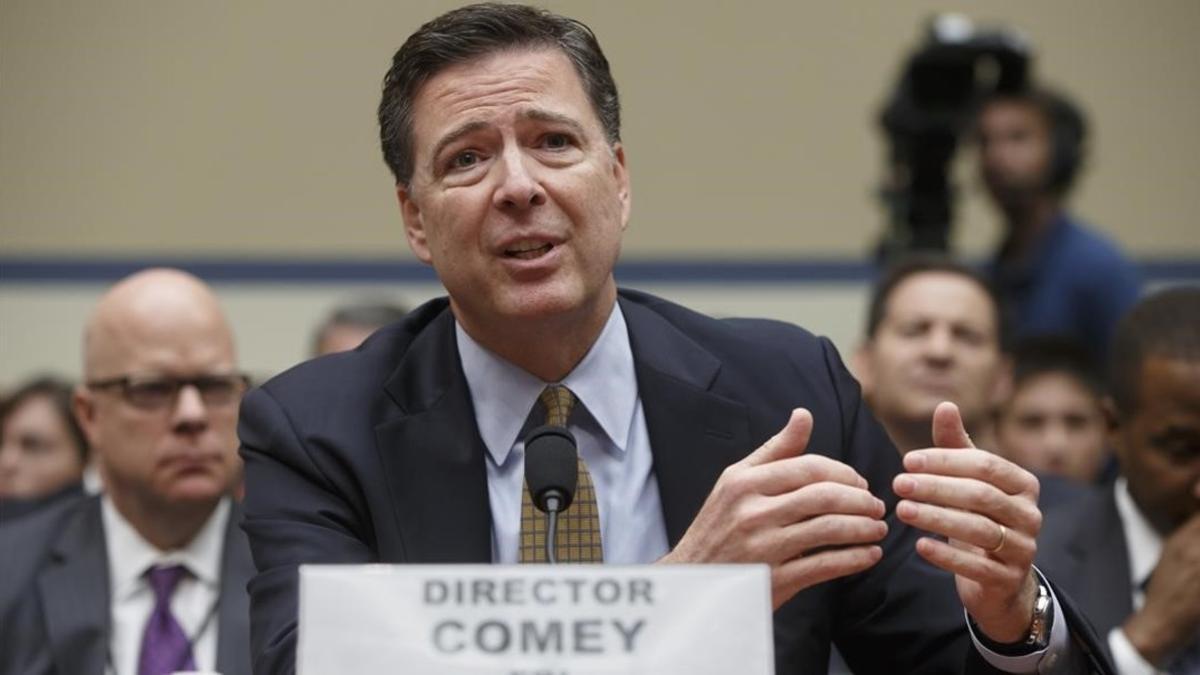 Comey, en su declaración en el Congreso recomendando no procesar a Clinton, el pasado 7 de julio, en Washington.