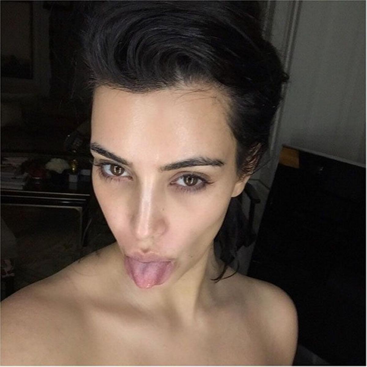 Famosas sin maquillaje: Kim Kardashian