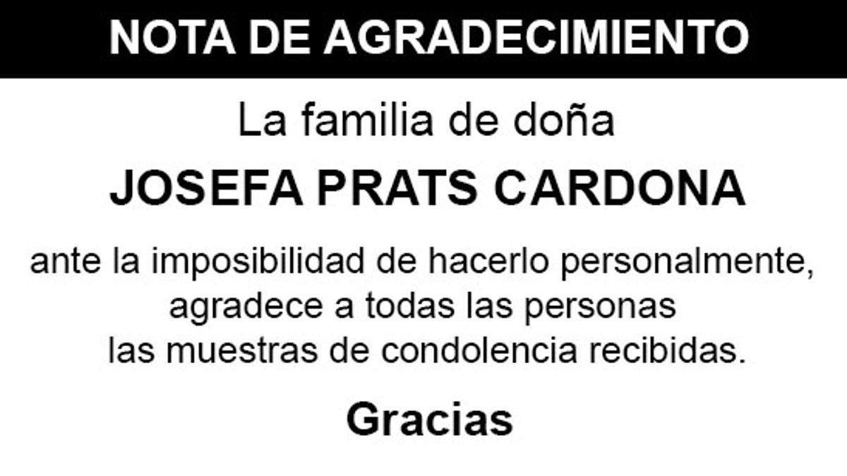 Nota Josefa Prats Cardona