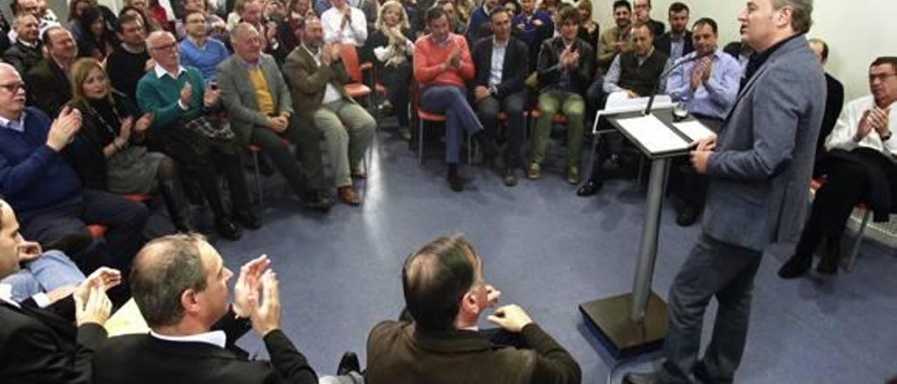 Alberto Fabra, durante un acto de partido ayer en Valencia.