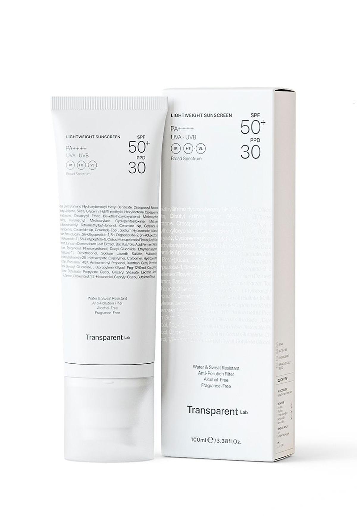 Lightweight Sunscreen SPF50+.