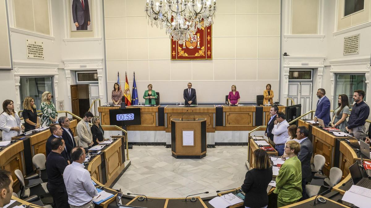 El pleno ordinario de octubre celebrado en la Diputación de Alicante