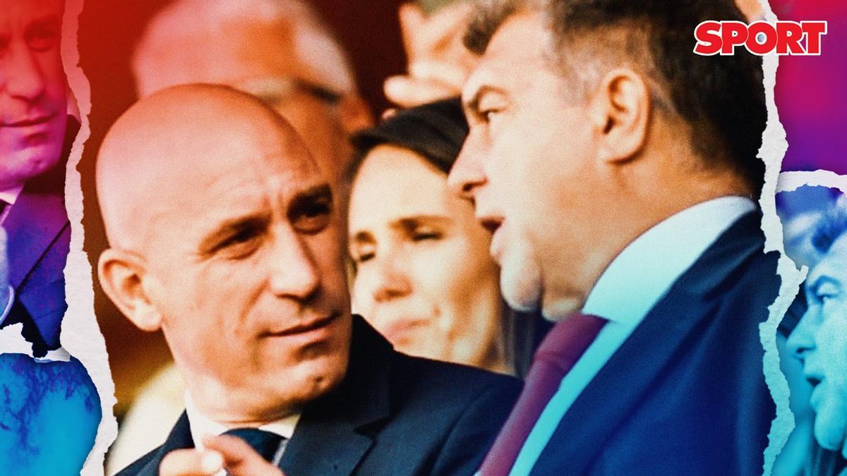 Luis Rubiales con Joan Laporta