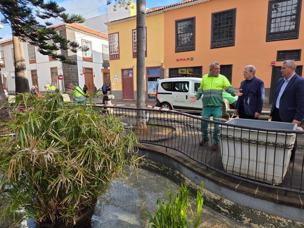 Dispositivo de limpieza en La Laguna por Semana Santa.