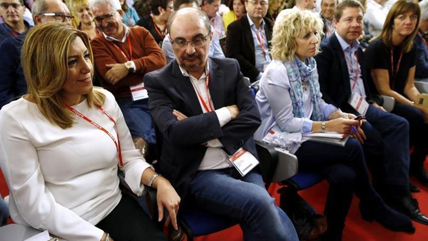 Lambán ve obvio que Díaz intente liderar el PSOE y le reitera su apoyo