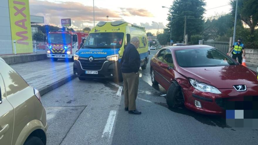 Un herido en un accidente en Sanxenxo