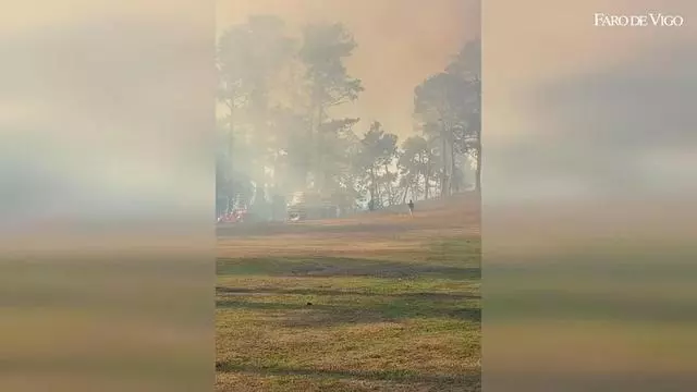 Incendio en el campo de golf de A Toxa