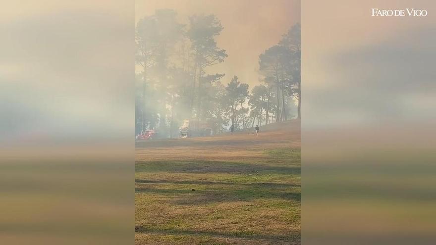 Incendio en el campo de golf de A Toxa