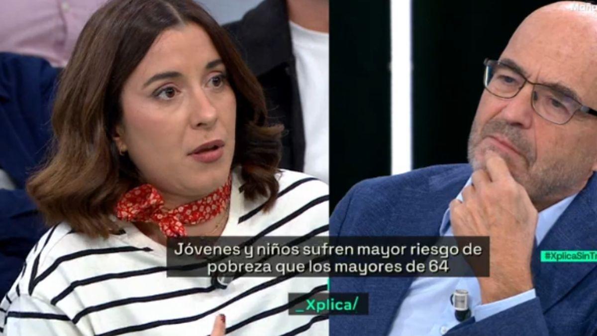 Paloma Martín debate en el programa laSexta Xplica sobre la precariedad de los jóvenes